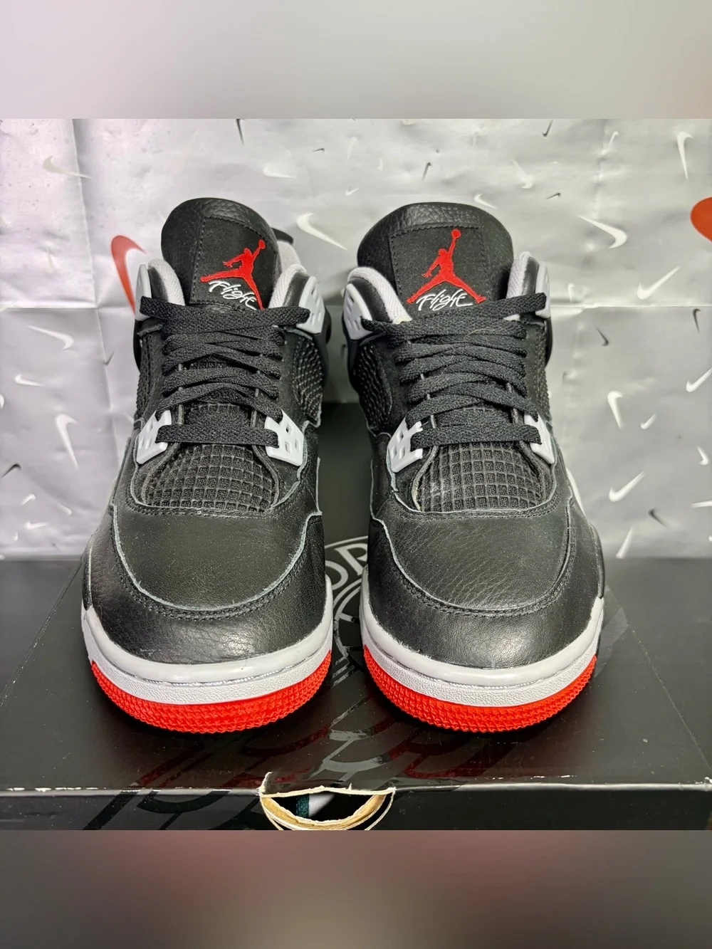 Size 7Y Jordan 4 Retro Bred Reimagined FQ8213-006 (B-Grade) New
